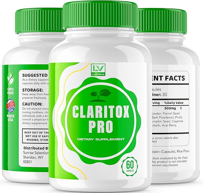 (3 Pack) Claritox Pro, Claritox Pro Support Supplement Pills, Claritox Pro Reviews, Claritox Pro Capsules, Claritox Pro Capsule Support Supplement - Advanced Pill Formula, 180 Capsules for 3 Months