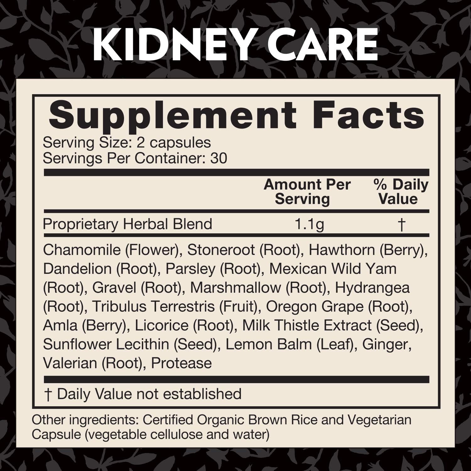 Crystal Star Kidney Care (60 Capsules) – Herbal Supplement for Kidney Cleanse, Detox & Support - Stone Root, Gravel Root & Hydrangea Root - Non-GMO
