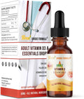 Adults Health Essentials Drops - Liquid DHA Omega 3, Natural Vitamin D3 1000 IU, Folate Supplement, Supports Heart, Brain, Eyes & Joint Health Supplement for The Whole Family