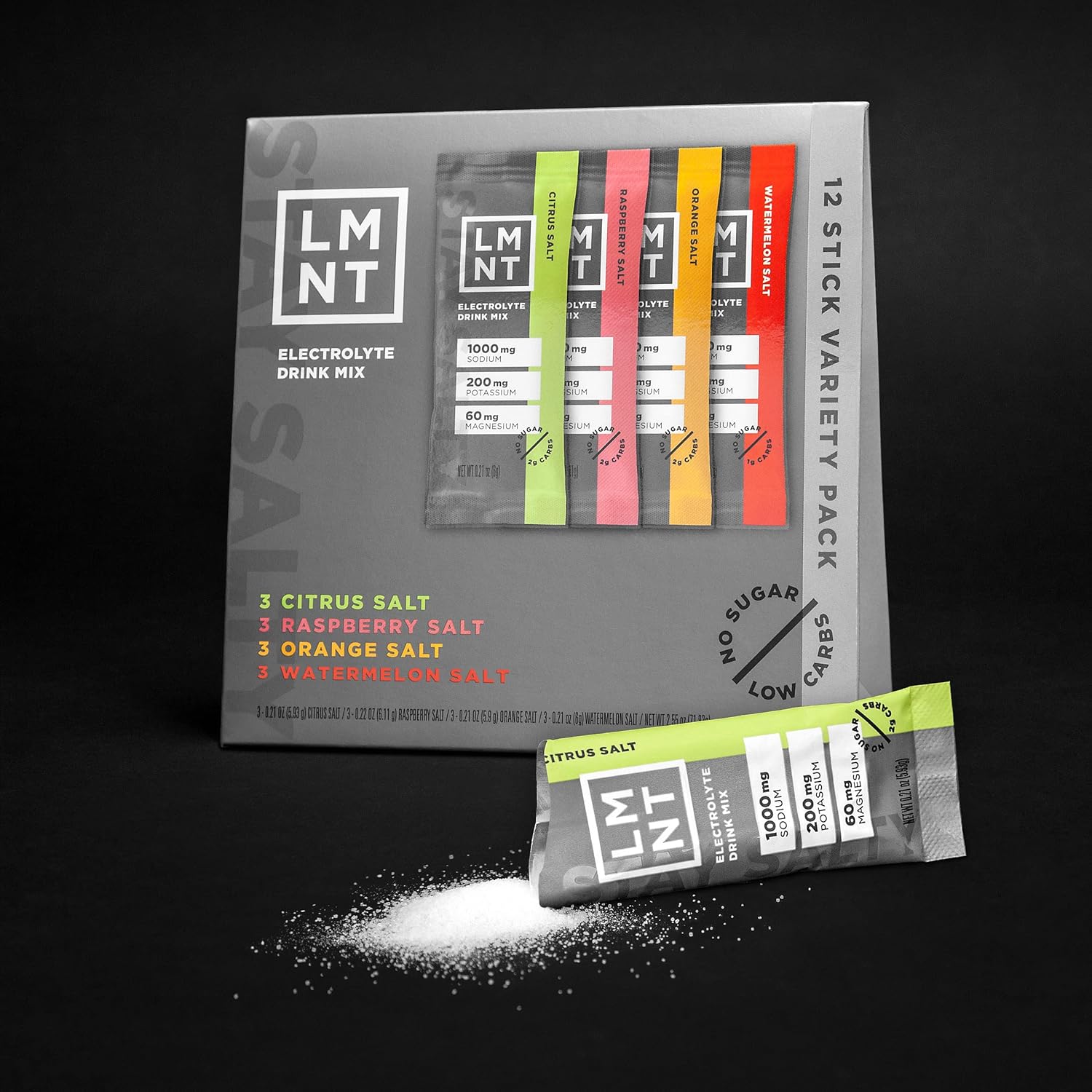 Drink LMNT Zero Sugar Electrolytes - Variety Pack Bundle | Drink Mix | 36-Count