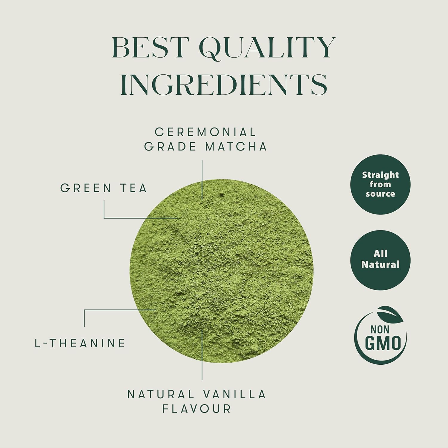 Luxmi Estates Vanilla Matcha with Priobiotics (50 g) Organic Matcha Tea, Rich in Antioxidants, Tea for Relaxing