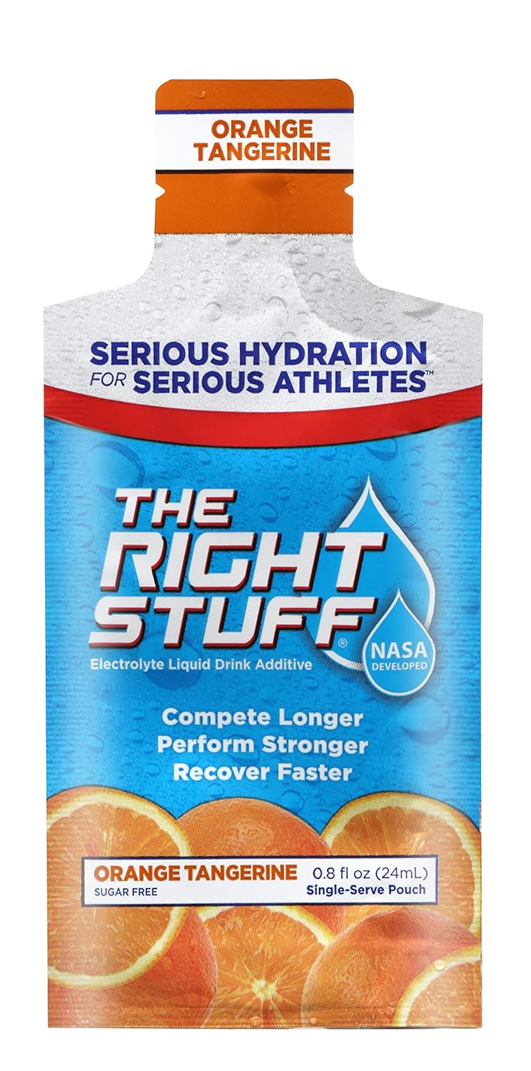 The Right Stuff electrolyte drink concentrate - 10 Pouch Box - Orange Tangerine