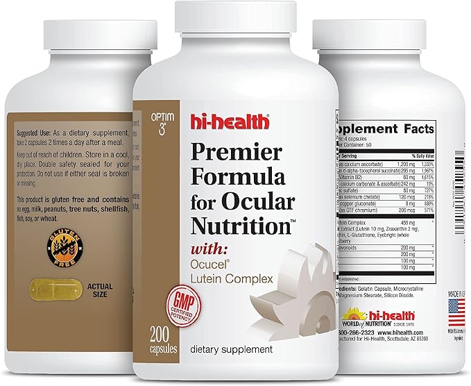 Hi-Health, Premier Formula for Ocular Nutrition, 200 Capsules, The Original Paul Harvey Eye Vitamin for Healthy Vision