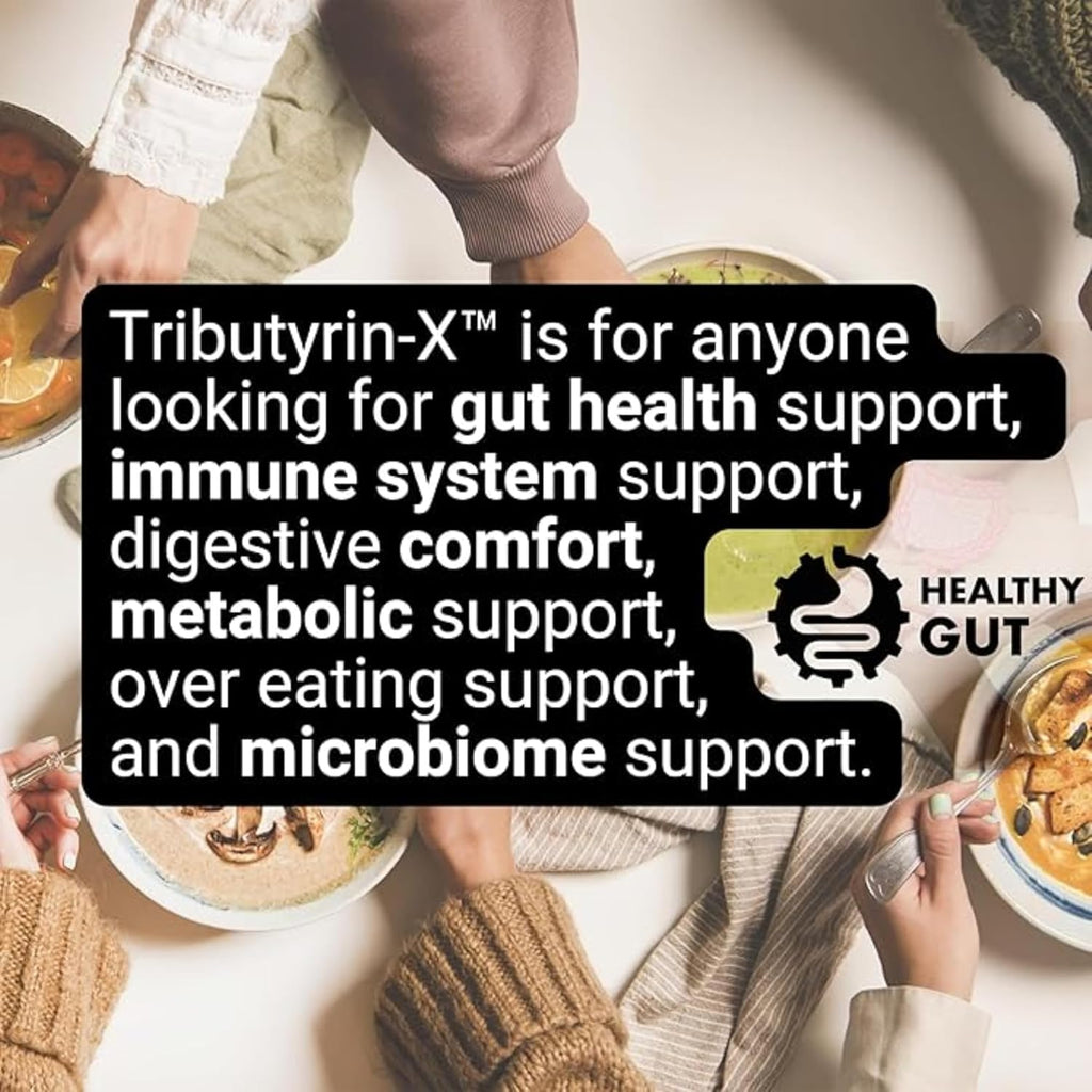 Tributyrin-X | Most Bioavailable Butyrate Postbiotic for Gut Health & Leaky Gut Support | 99% Pure w/Zero Odor | 30 Softgels