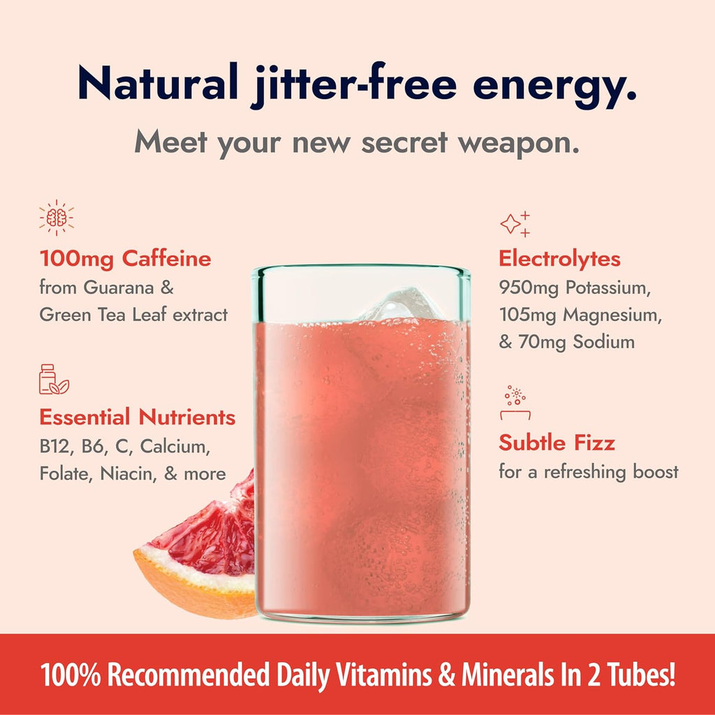 Zipfizz Daily Energy Drink Powder, Blood Orange, 20 Pack | 3-in-1 Sustained Energy, Rapid Hydration, and Essential Vitamins | Sugar-Free | Electrolyte Powder | Contains Vitamin B-12 & Antioxidants