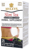 Hyleys Slim Tea Blackberry Flavor - Weight Loss Herbal Supplement Cleanse and Detox - 25 Tea Bags (6 Pack)