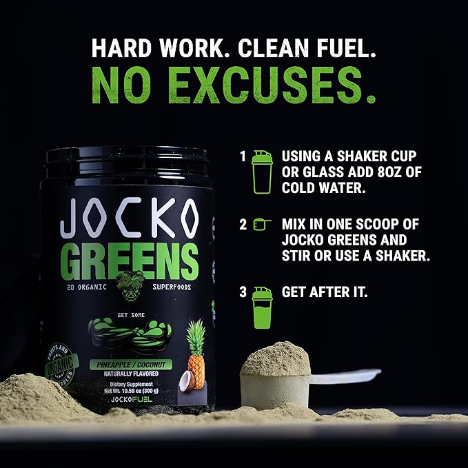 Jocko Fuel Greens & Creatine Bundle - Greens & Superfood Powder + Creatine Powder