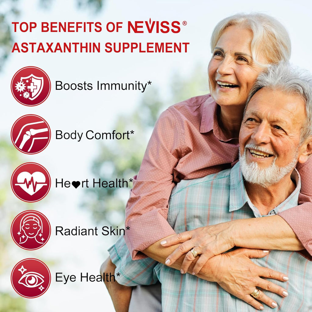 Astaxanthin Supplements 24mg, 5 Month Supply - Coconut MCT Oil, Fresh Microalgae Source w/Grape Seed Oil, Ashwagandha - Antioxidants for Healthy Skin, Eyes, Aging - Non-GMO & Gluten Free, 150 Softgels