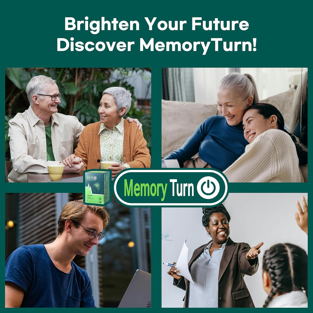 Memoryturn] Brain Boost with Ginkgo Biloba & Lion’s Mane – Supports Focus & Cognitive Function, Mental Clarity & Daily Wellness