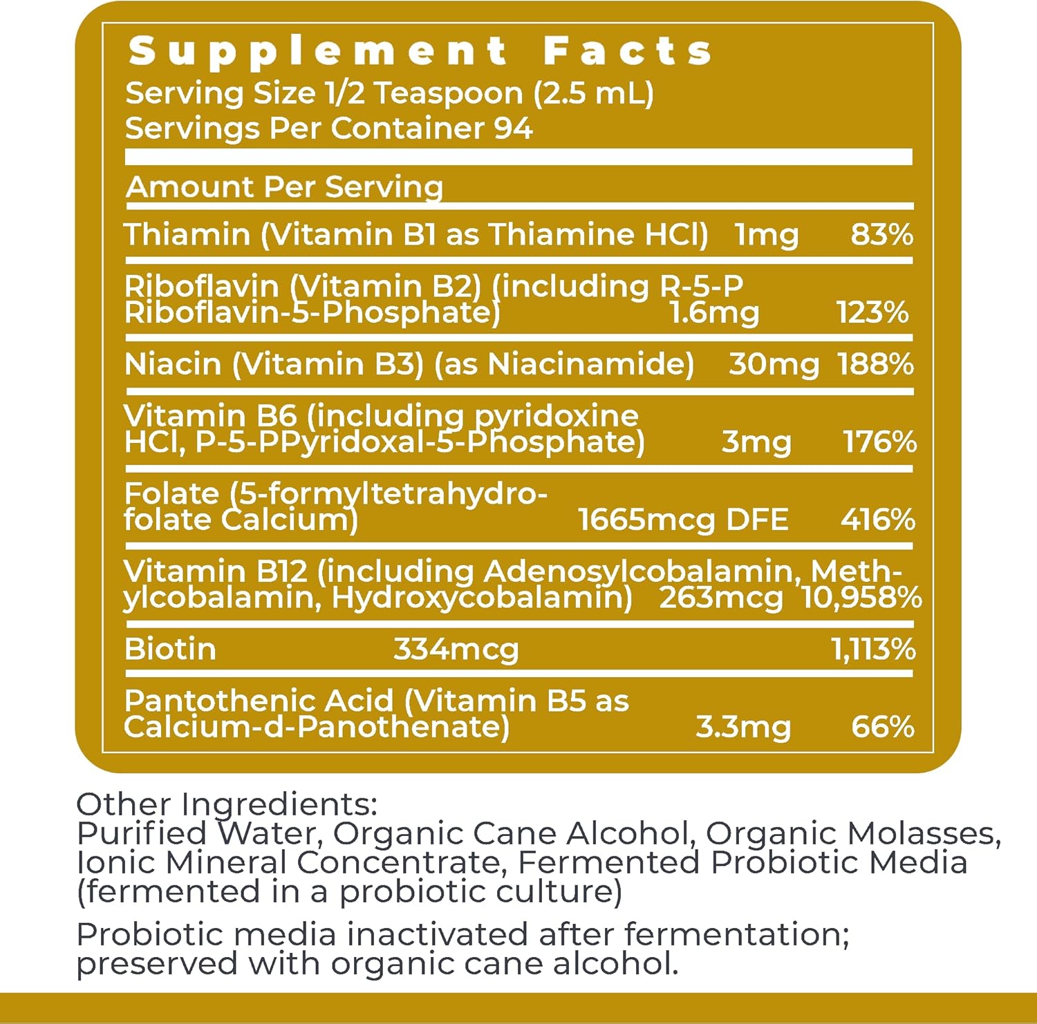 Premier Research Labs Max B-ND - Liquid Vitamin B Complex for Liver & Brain Health, Sublingual Drops for Men & Women with Thiamin, B12 & B6-8 Fl Oz Bottle