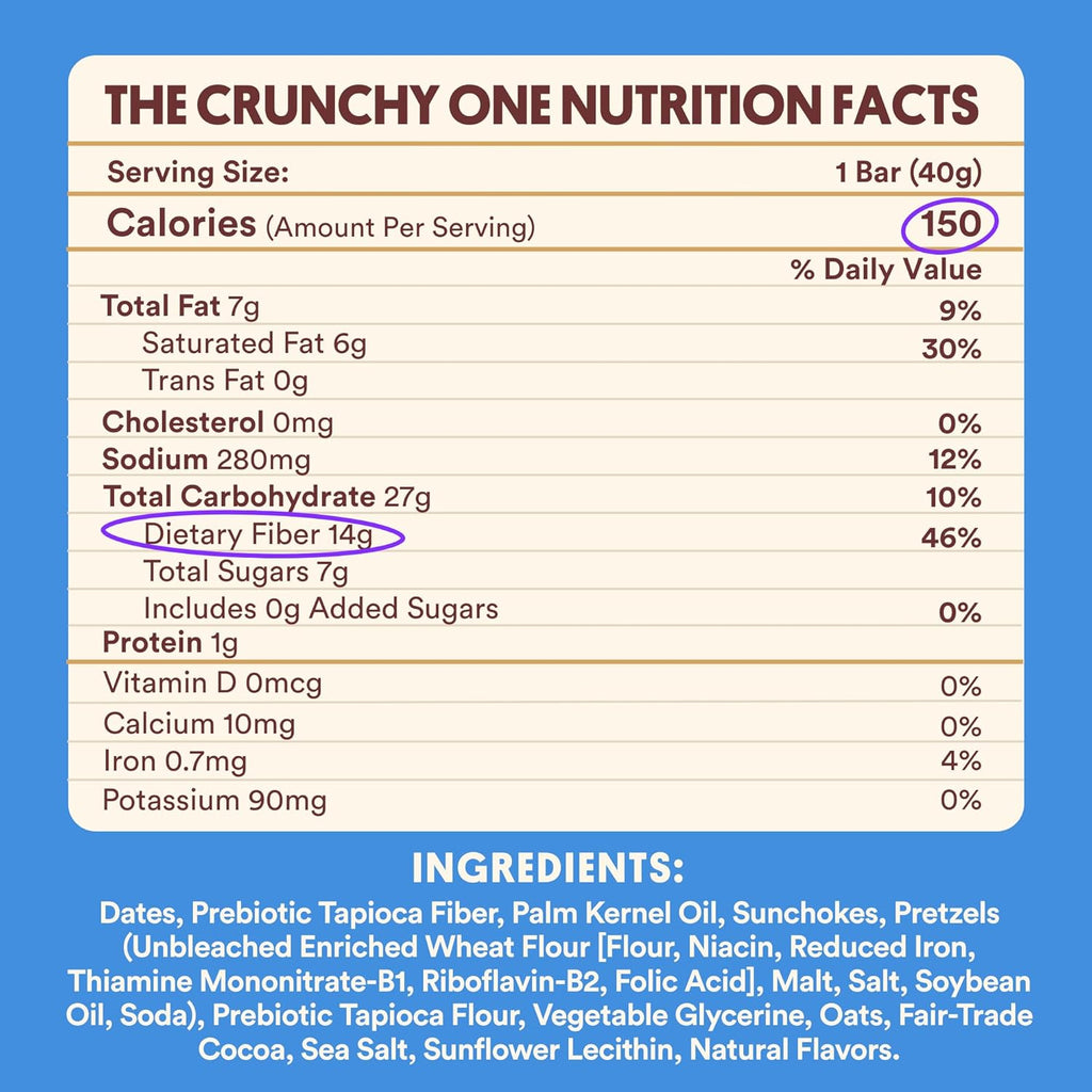 Harken Sweets The Crunchy One, Oat Milk Chocolate Candy Bars with Pretzels and Date Caramel, Sweetened with Dates and No Sugar Added, High Fiber, Nut-Free, Gluten-Free, Plant-Based, 12 Bars