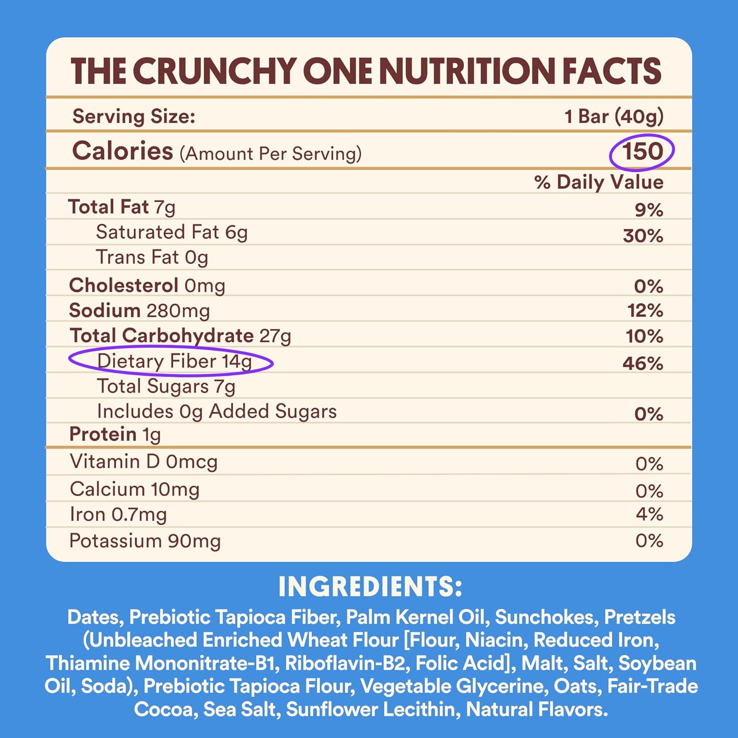 Harken Sweets The Crunchy One, Oat Milk Chocolate Candy Bars with Pretzels and Date Caramel, Sweetened with Dates and No Sugar Added, High Fiber, Nut-Free, Gluten-Free, Plant-Based, 12 Bars