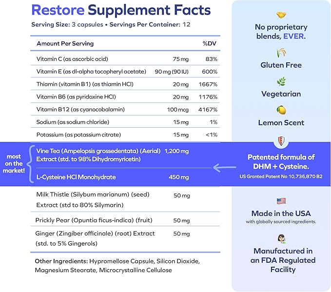 Cheers R&R Combo | Restore + Relief | Feel Better After Drinking & Support Your Liver | DHM, L-Cysteine, Milk Thistle, Ginger, White Willow Bark, Caffeine, L-Theanine | 24 Doses Each | Supplements