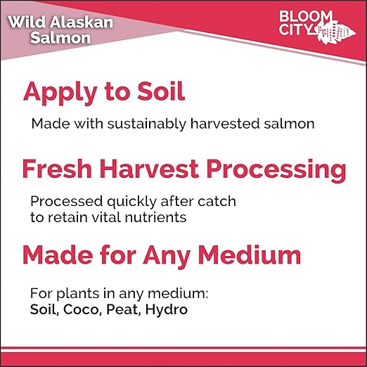 Bloom City Organic Wild Fish Fertilizer and Plant Supplement, Great for Roots and Soil, Made from Sustainable Salmon, Gallon (128 oz)