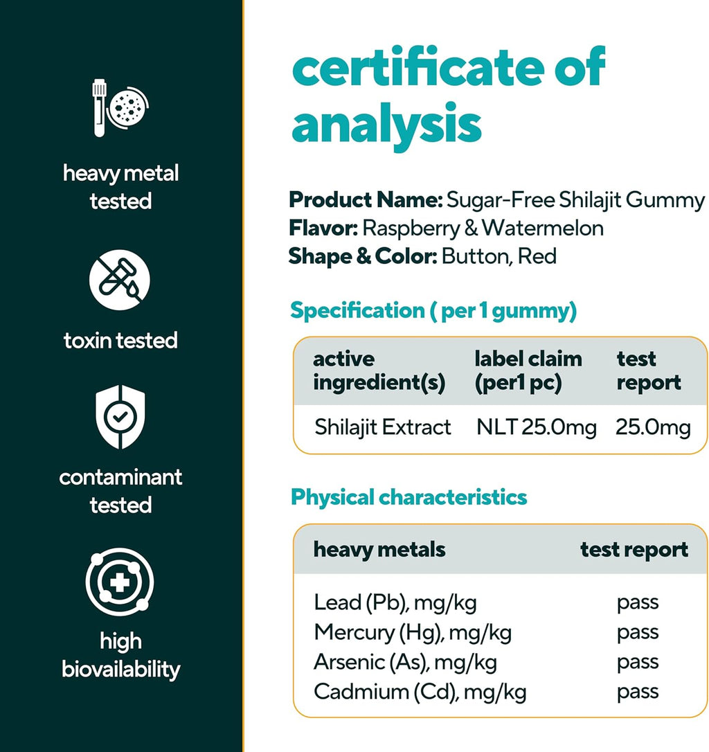 Himalayan Shilajit Gummies for Men & Women - Pure Shilajit for Men Gummies - Sugar Free Gummy Supplements with Fulvic Acid - Healthy Aging, Immune & Energy Support - 60 Count
