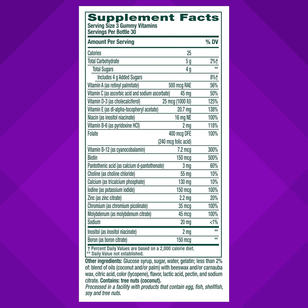 Vitafusion Power Plus Women’s Multivitamin Gummies, 100% Daily Value or More of 10 Nutrients, Helps Support Nerve, Energy Metabolism, Bone & Immune Health, Strawberry & Watermelon Flavor, 90 Count