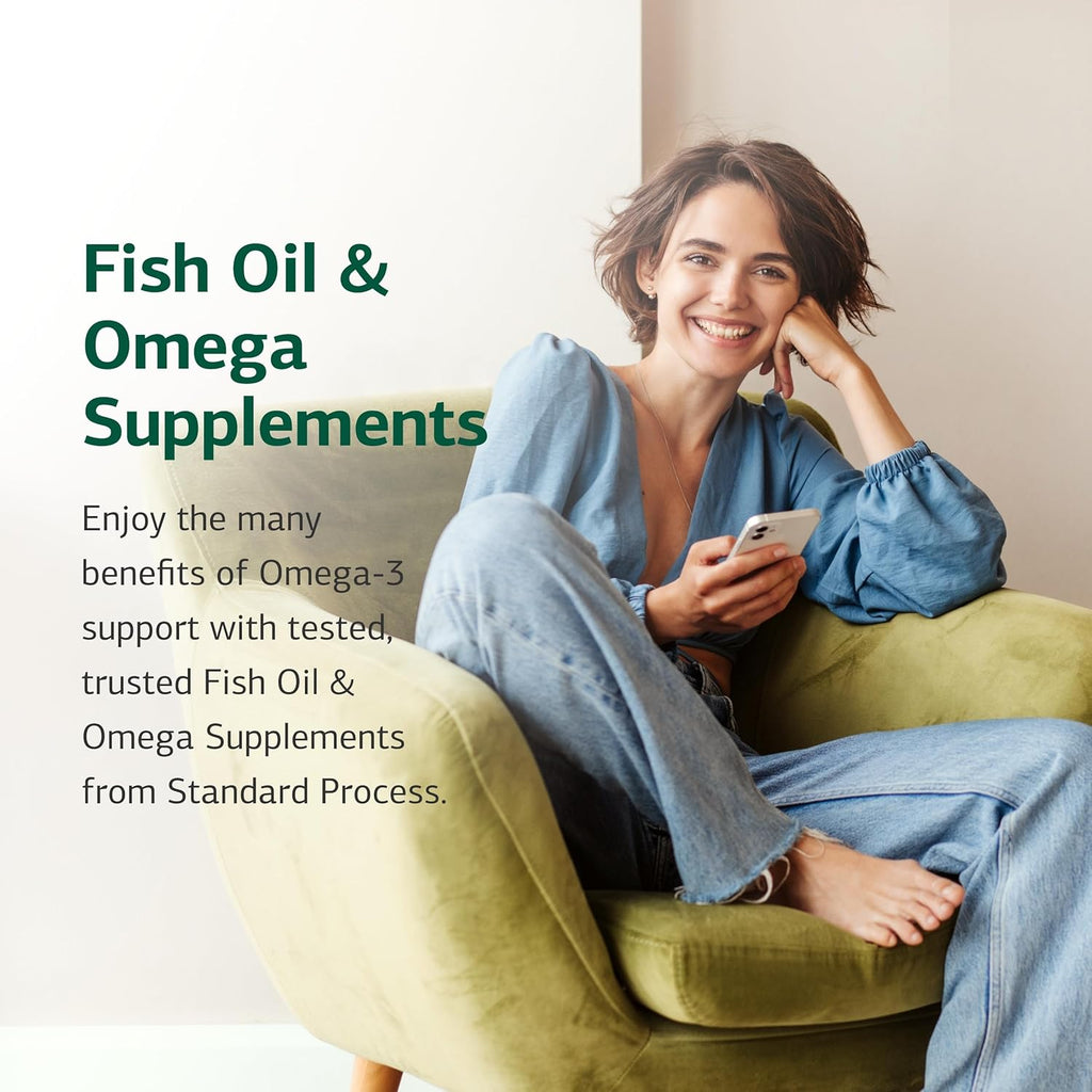 Standard Process Tuna Omega-3 Chewable - Fish Oil Supplement with DHA - Omega-3 Supplement to Support Brain & Eye Health - Excellent Source of Antioxidants - Gluten-Free & Non-Dairy - 120 Softgels