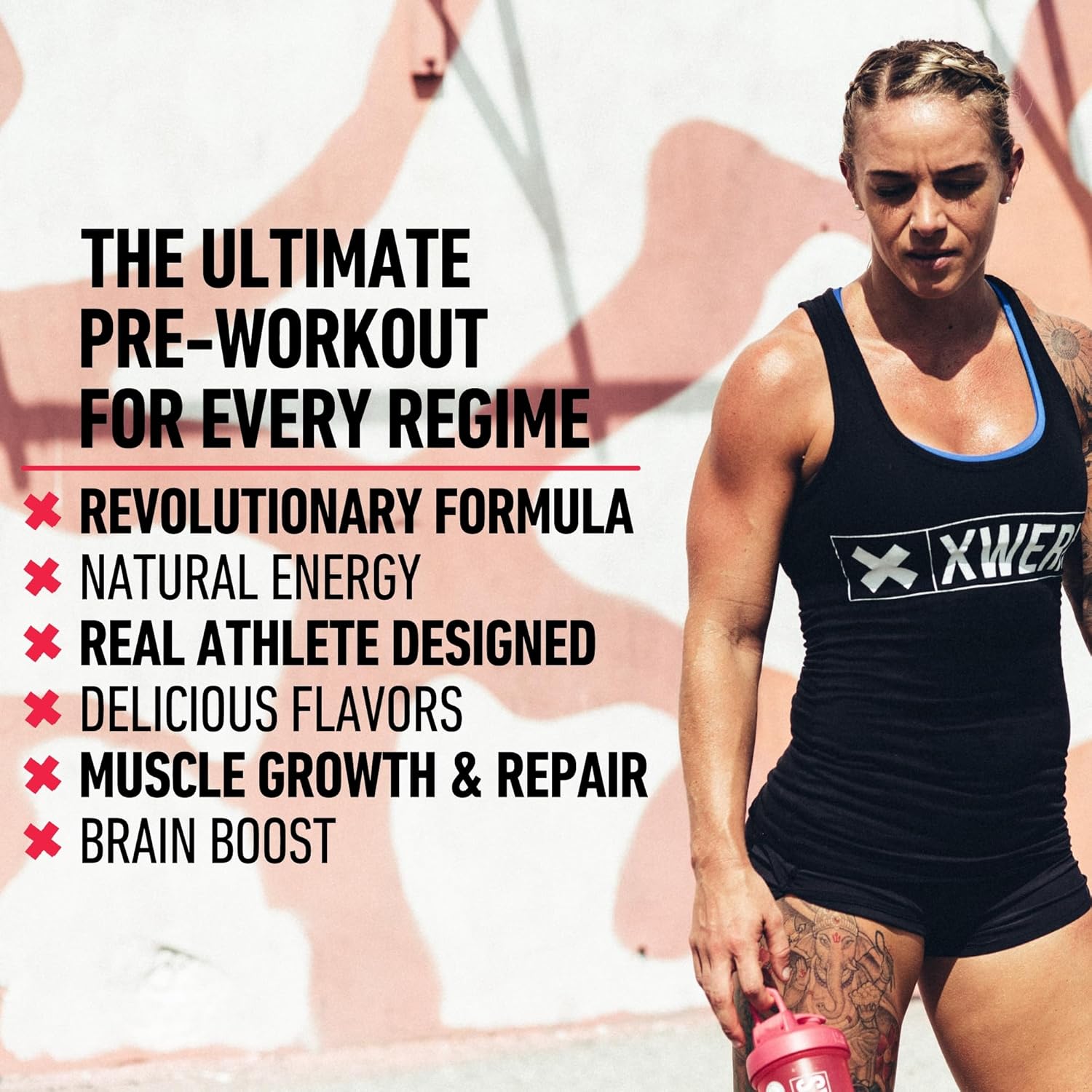 Xwerks Ignite Blue Razz Pre Workout Powder, Natural Keto Pre Workout for Women and Men with Explosive Energy, Gluten Free Blend for Endurance and Stamina, 150mg Caffeine, 30 Servings