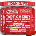 Clean Nutra Tart Cherry Gummies Uric Acid Flush Celery Milk Thistle Bromelain Vitamin C Magnesium Citrus Bergamot Ginger Stinging Nettle Leaf Chamomile Berberine Quercetin Support 60 Gummy Vitamins