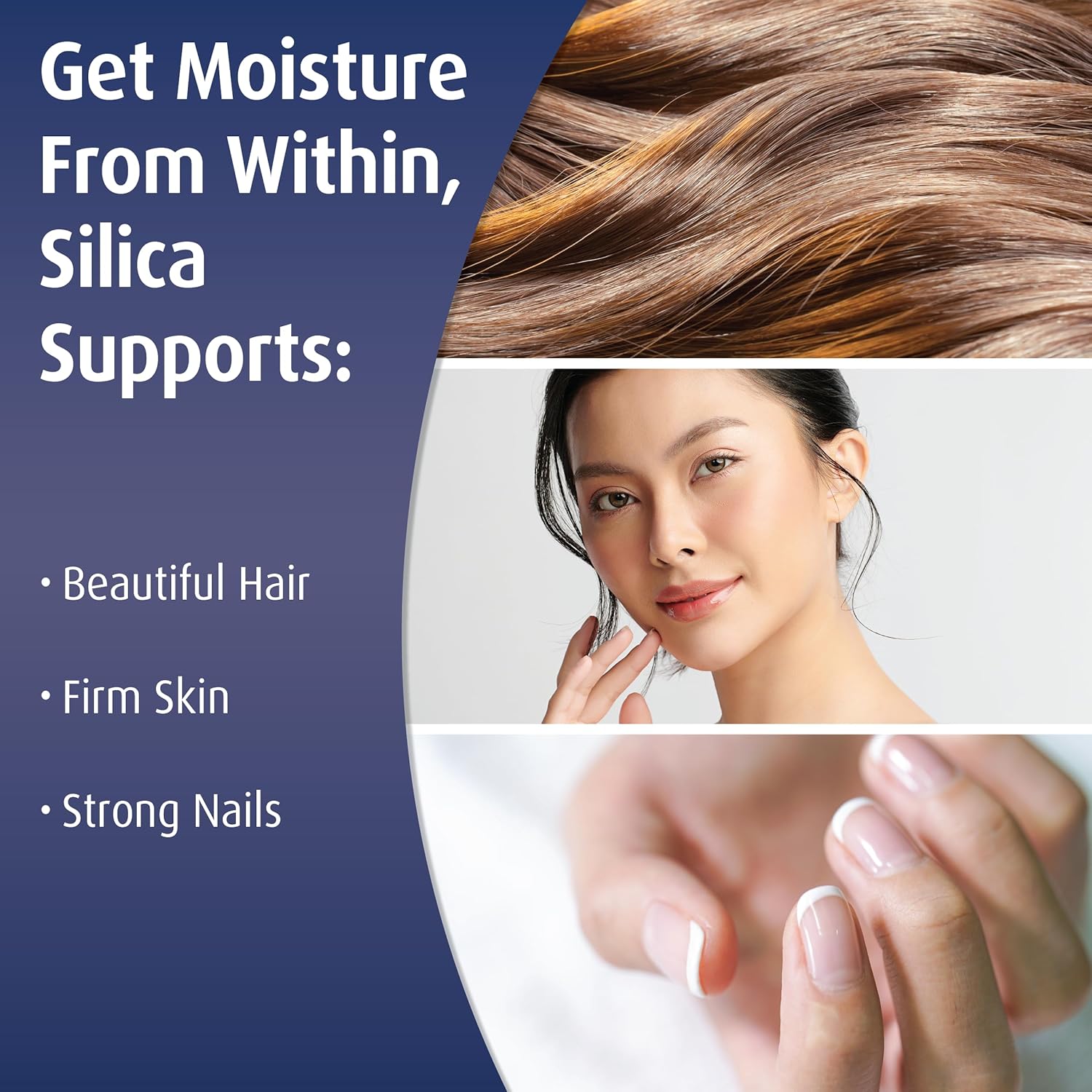 Hübner Original Silicea Gel One a Day Capsules for Hair, Skin, Nails, and Connective Tissue, Pure Colloidal Silica Gel Formula, No Additives or Preservatives, 30 Servings
