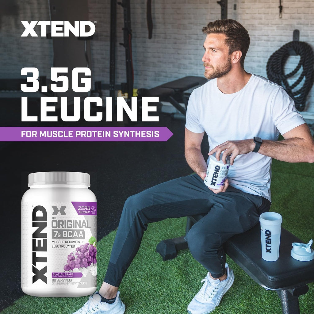 Original BCAA Powder 7g BCAA and 2.5g L-Glutamine, Sugar Free Post Workout Muscle Recovery Drink with Amino Acids for Men & Women, 90 Servings