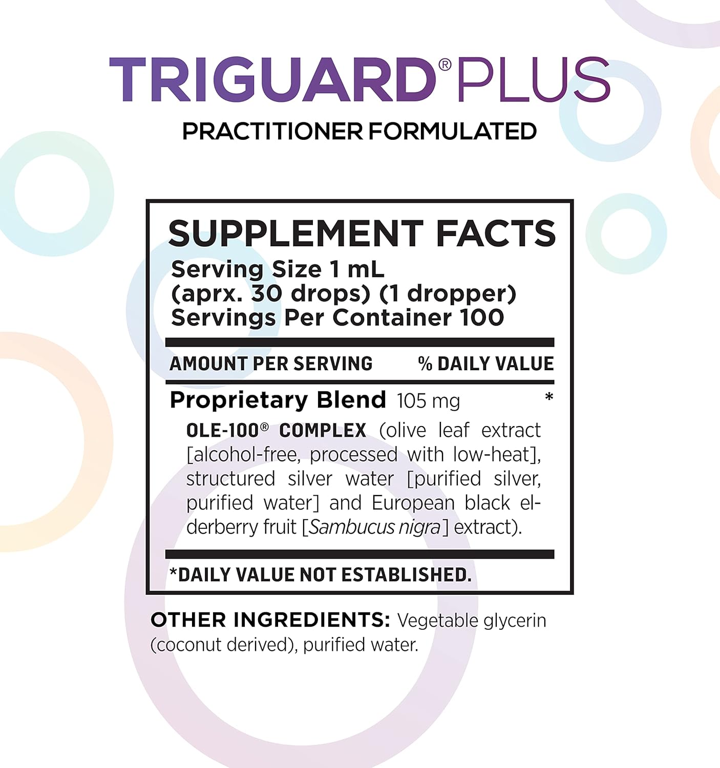 Triguard Plus Concentrate | Colloidal Silver, Sambucus Elderberry Extract & Olive Leaf Extract, 3-in-1 Liquid Immune Support | Powerful Immune System Booster | Great Taste - 3.4oz / 100ml, Made in USA