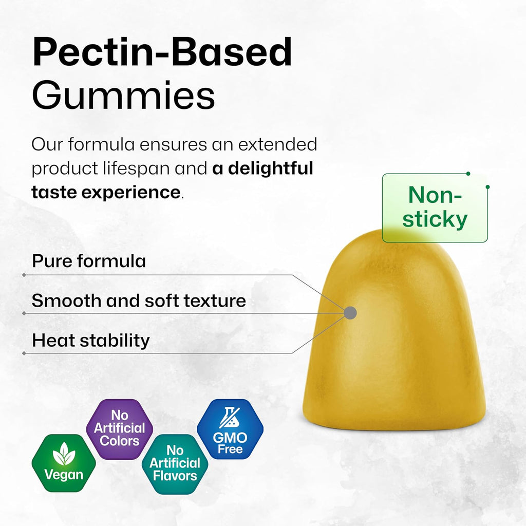 BIO KRAUTER Hyaluronic Acid Gummies w/Vitamin C - 250 mg - 60 Vegan Chews - Hyaluronic Acid Supplements - Pectin-Based