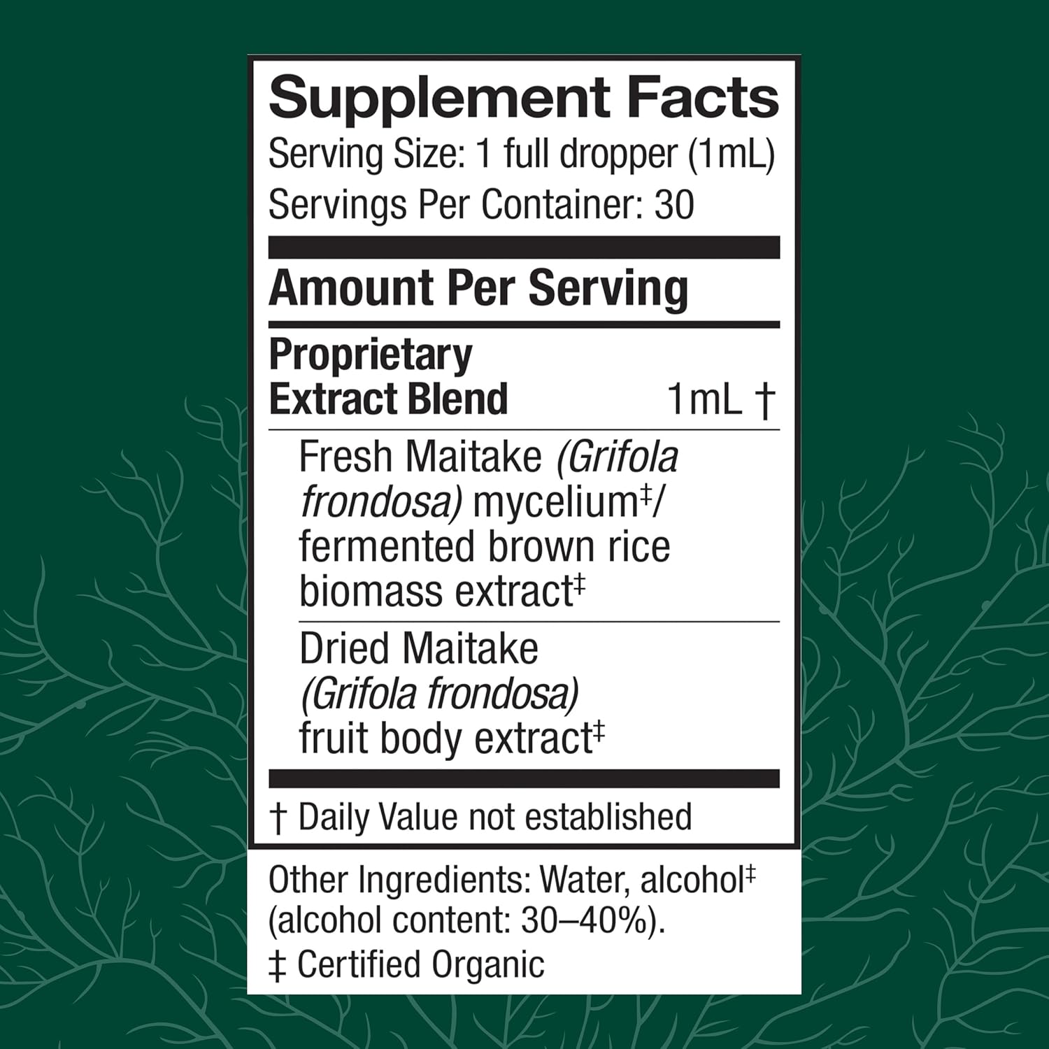 Host Defense Maitake Extract - Immune & Cellular Health Support - Dietary Herbal Supplement with Maitake Mushroom & Mushroom Mycelium - Liquid Supplement - 1 fl oz (30 Servings)