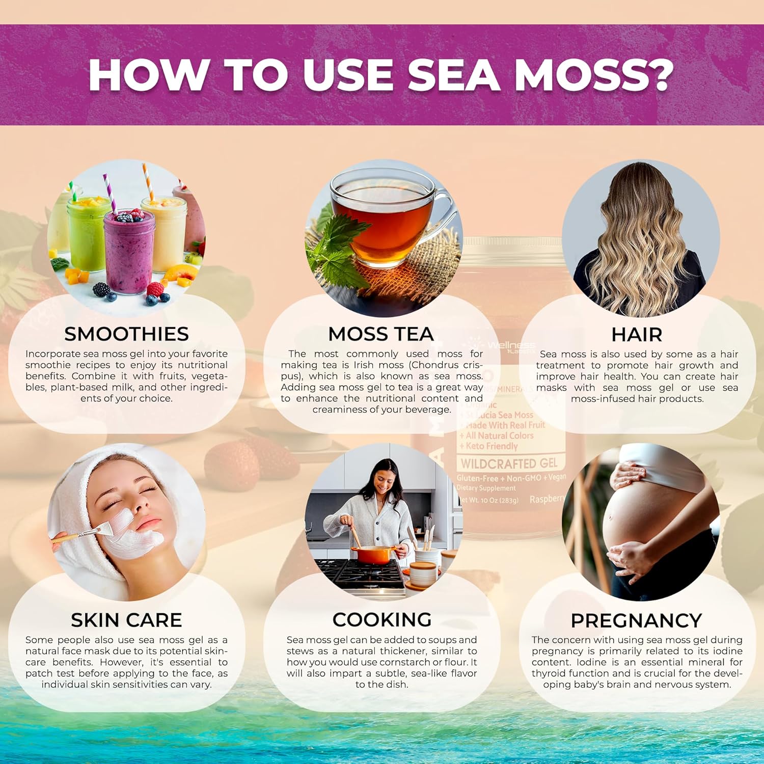 Irish Sea Moss Gel Raw - Wildcrafted Superfood Seamoss Gel - Elderberry Flavor, Vitamin and Mineral-Rich from Pristine Caribbean Waters, Immune and Digestive Health Support - 10 oz.