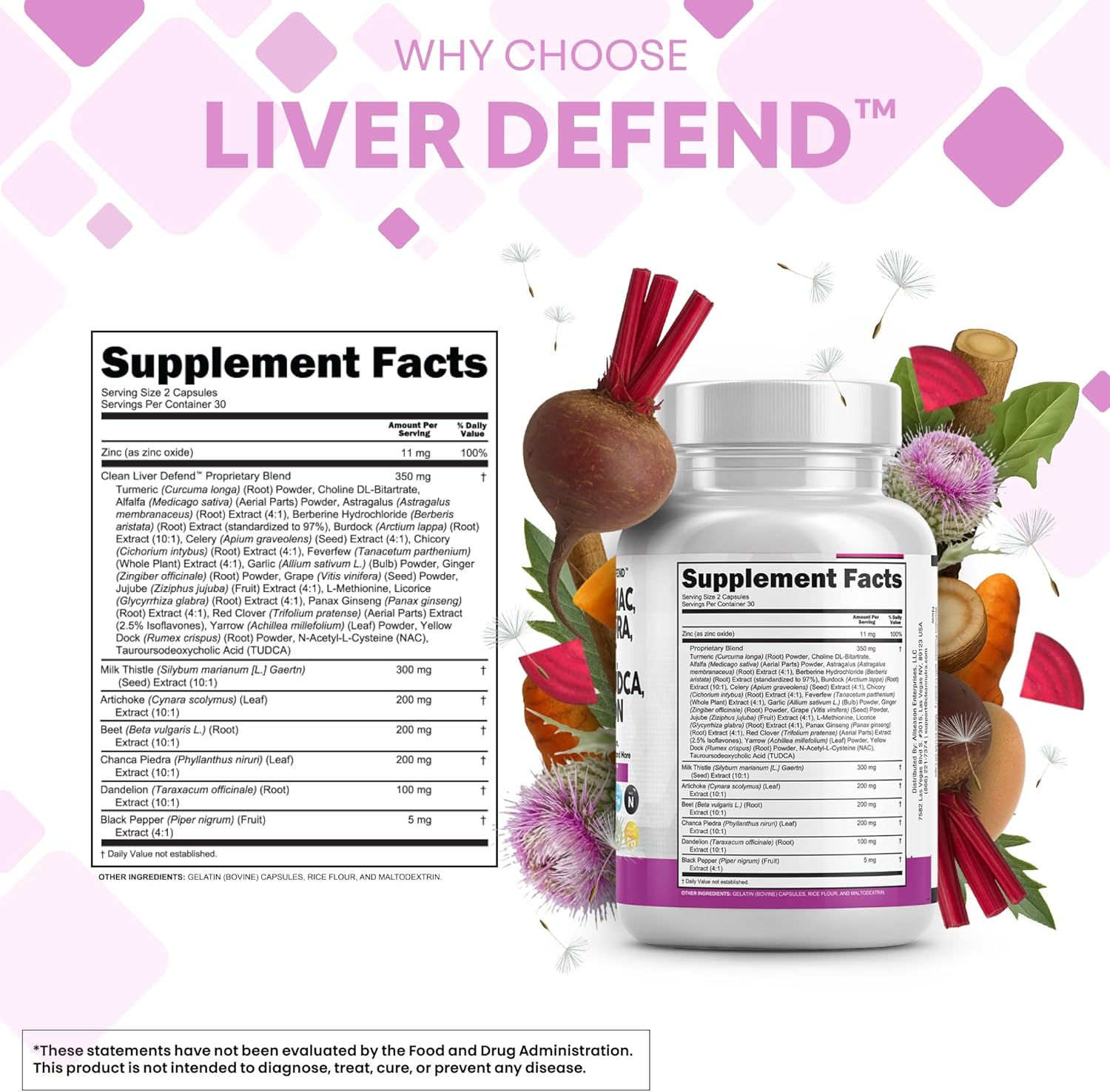 Clean Nutraceuticals Milk Thistle NAC Chanca Piedra Beet Root Artichoke Dandelion Root - Liver Cleanse Detox & Repair Supplement Plus TUDCA Choline & Ginger 60 Count