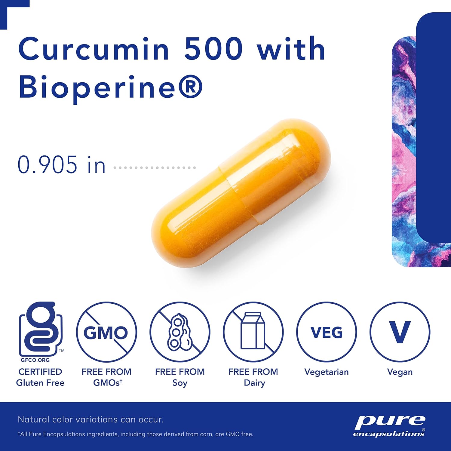 Pure Encapsulations Curcumin 500 with Bioperine - Antioxidant Supplement to Support Joints, Tissue, Liver, Colon & Cellular Health* - with Turmeric Curcumin & Bioperine - 60 Capsules