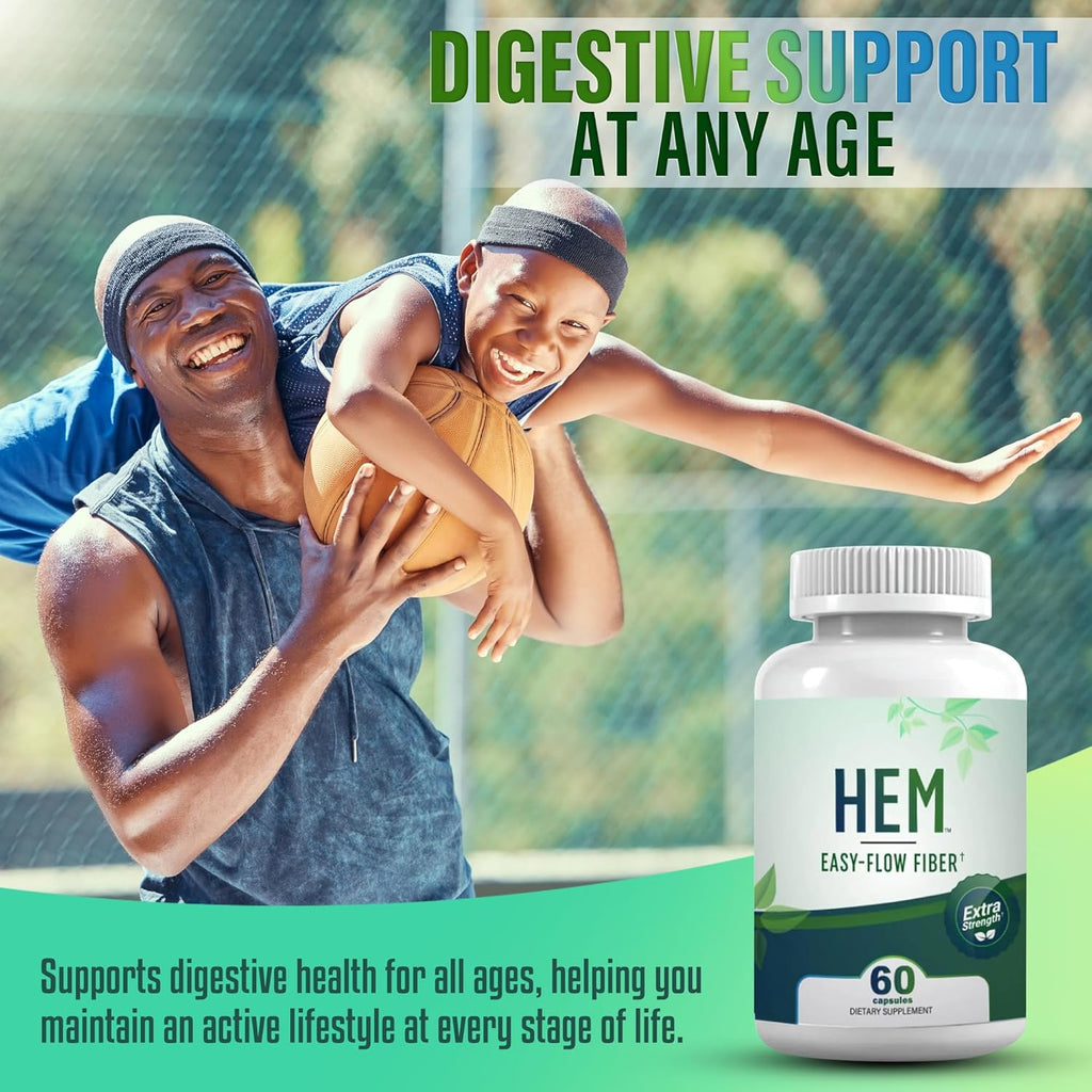 Easy-Flow Fiber – Plant-Based Oat Fiber Supplement for Constipation, Bloating, and Gas Relief | Gentle Digestion and Hemorrhoid Support | Non-Psyllium, Gluten-Free (Pack of 5)