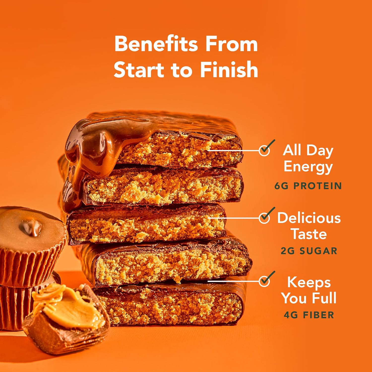 ALOHA Organic Plant Based Protein Bar MINIS |Peanut Butter Cup | 20 Count, 24g Bars | Vegan, Low Sugar, Gluten Free, Low Carb, Non-GMO, Stevia Free, Soy Free, No Sugar Alcohols