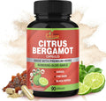 Organic Cadane Citrus Bergamot Supplement Extract Capsules, 90 Caps, 3 Months Supply & Berberine, Olive, Guggul, Garlic, Pine Bark, Black Pepper