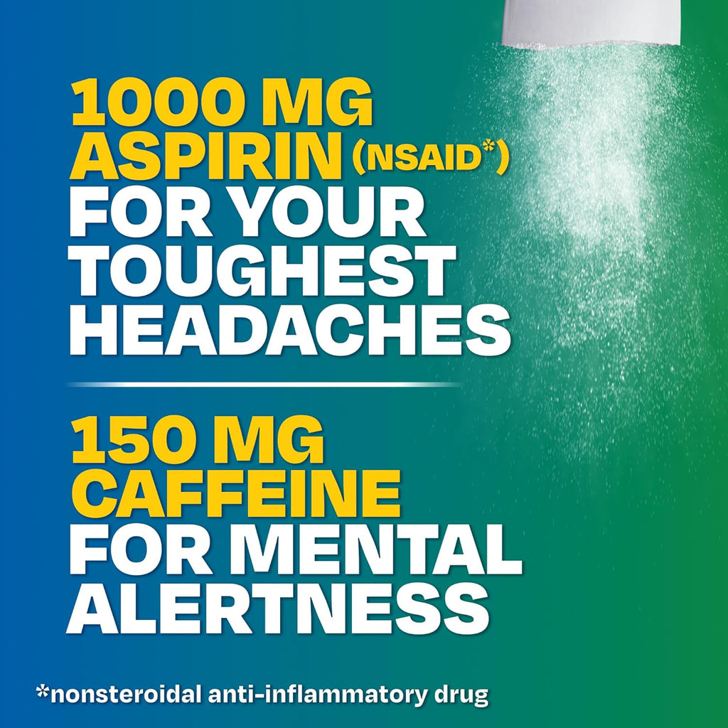 Goody's Headache Relief Plus Mental Alertness Powder, with Aspirin and Caffeine, Strawberry Citrus Flavor, 16 Count