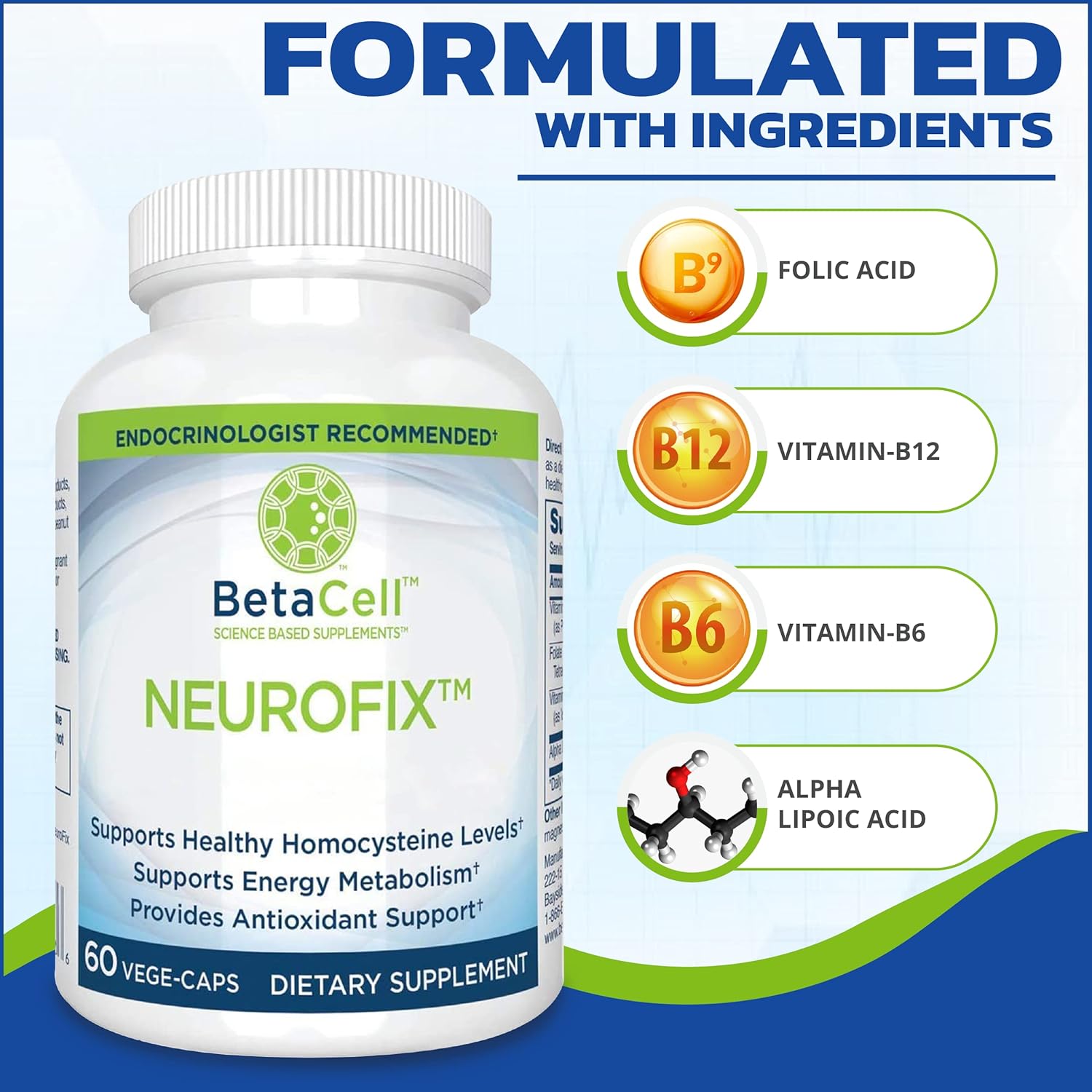 Neurofix Nerve Support Supplement - 60 Veg Capsules