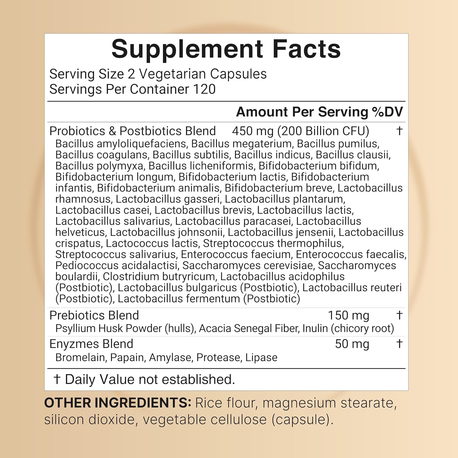 Probiotic 200 Billion CFU – 40 Strains Per Serving | 240 Veggie Capsules with Prebiotics and Probiotics for Digestive Health – Gut Health & Bloating Support | Daily Probiotics for Women & Men