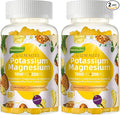 Potassium Magnesium Gummies,High Absorption Magnesium Glycinate,B6,D3,Potassium Citrate for Leg Cramps,Muscle,Electroyte for Adults Kids,Sugar-Free, 120 Gummies (Pineapple)