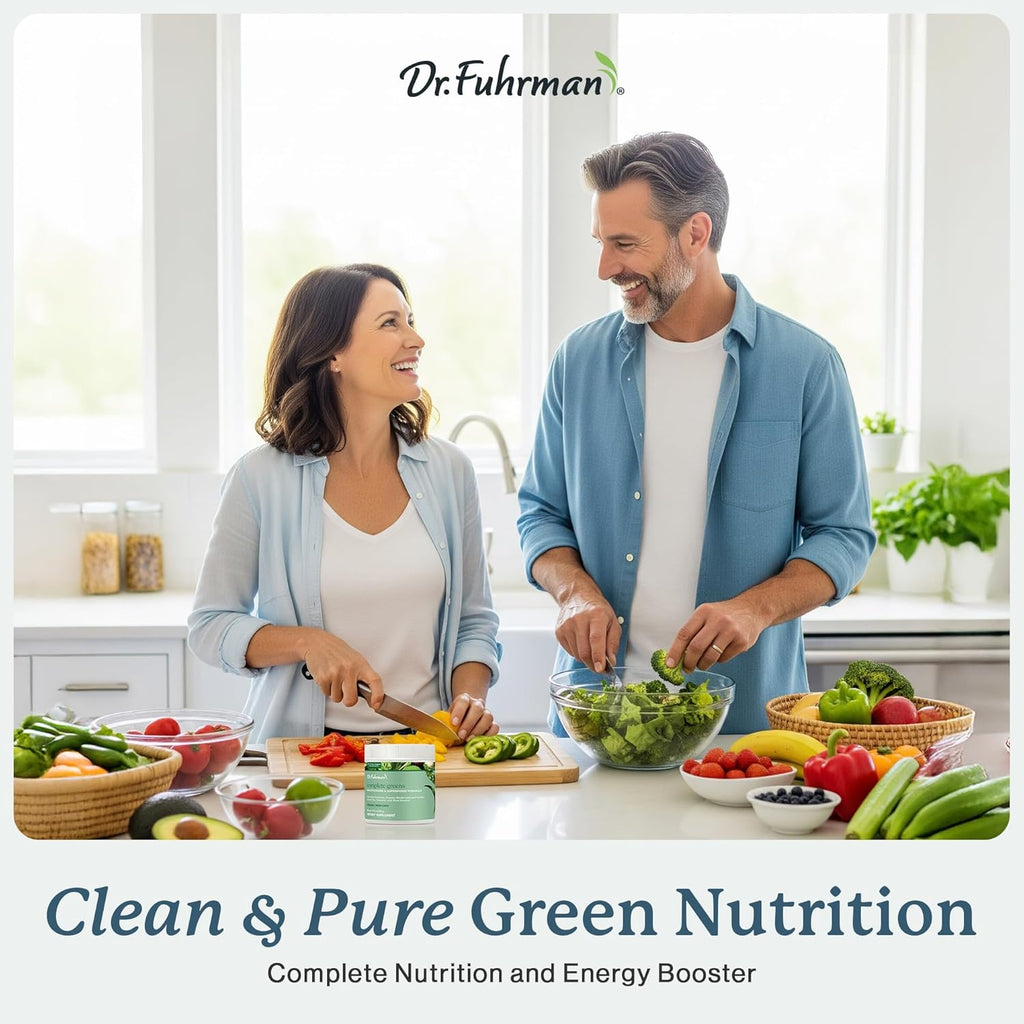 Dr. Fuhrman Complete Greens Multivitamin and Superfoods Formula - Premium Powdered Greens Superfood for Optimal Health and Nutrition (30 Servings)