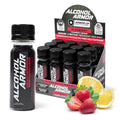 Alcohol Armor Recovery Shot 12-Pack – 2 oz Supplement with Natural DHM, Milk Thistle, Activated Charcoal, Electrolytes & B12 – Dye-Free, Caffeine-Free & Sugar-Free Hydration & Party Support Drink