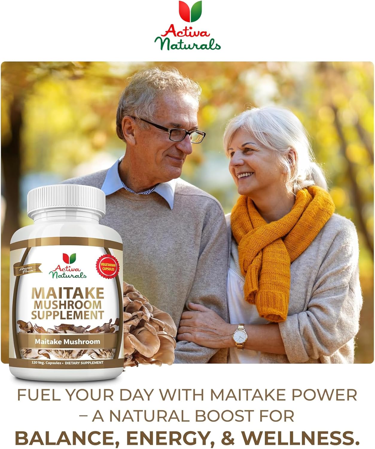 Maitake Mushroom Capsules – Herbal Wellness Supplement for Energy, Focus & Vitality – Made with Pure & Quality Ingredients to Help Maintain Everyday Balance & Overall Well-being Naturally