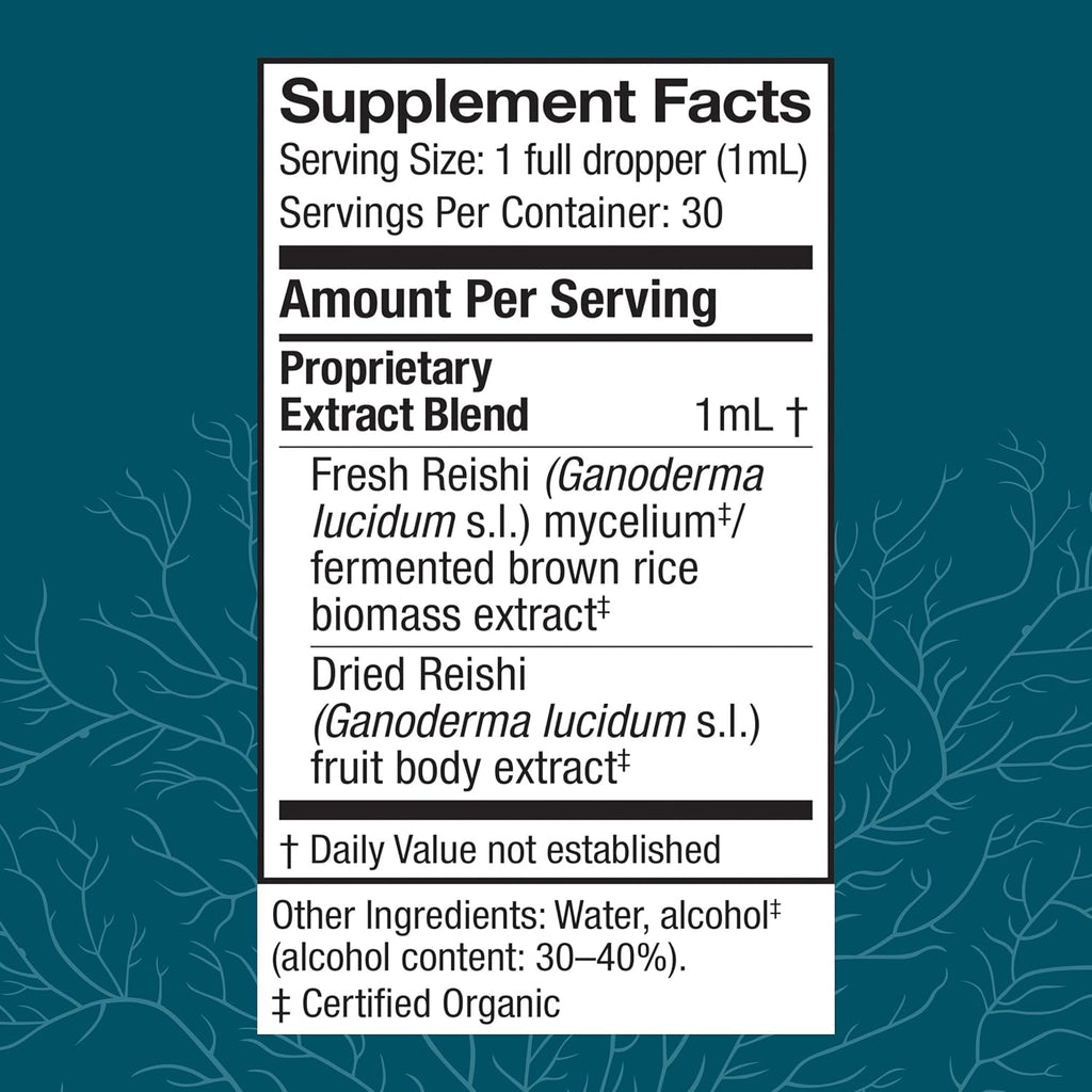 Host Defense Reishi Extract - Heart & Immune Health Support Supplement - Mushroom Supplement to Support Energy & Vitality - Reishi Supplement to Aid Overall Well-Being - 1 fl oz (30 Servings)*