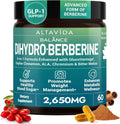 Dihydroberberine Super Berberine Supplement with Ceylon Cinnamon and Alpha Lipoic Acid - GlucoVantage 250mg - 5x Enhanced Bioavailability Over Berberine HCL - Metabolic & Wellness Support - 60 Caps