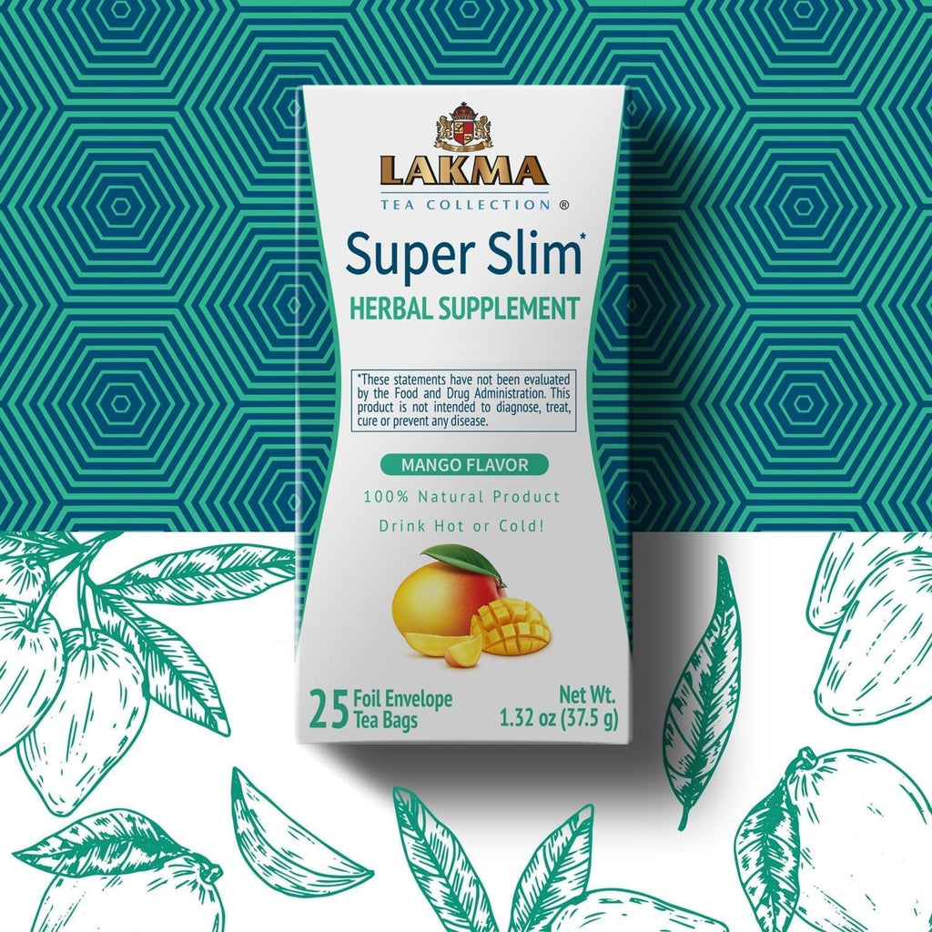 Lakma Super Slim Tea Herbal Supplement for Cleanse and Detox - Green Tea with Senna Bundle - 25 Tea Bags Each (50 Tea Bags Total)
