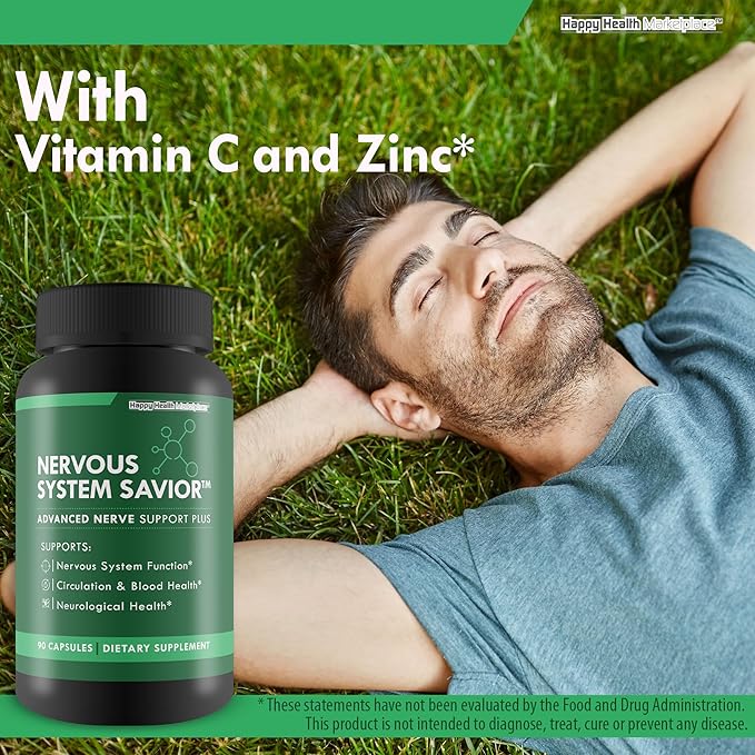 Nervous System Savior - Advanced Nerve Support - Our Best Nerve Support Supplement - Natural Nerve Savior Supplement to Help Save Your Nerve Health - Nerve Support Supplements Your Nerves Savior