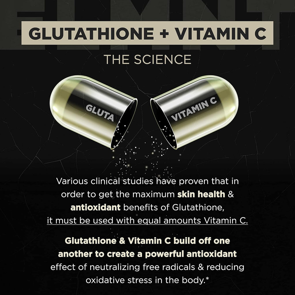 ELMNT 2150mg Super Liposomal Glutathione Supplement w. Vitamin C, Quercetin & Pure L Glutathione 2000mg Triple Action Formula Glutathione Liposomal Supplement w. Phospholipid Layer - 90 Pills, Non-GMO