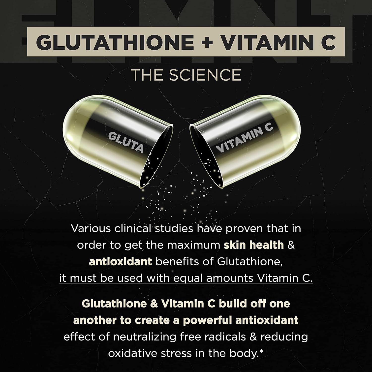 ELMNT 2150mg Super Liposomal Glutathione Supplement w. Vitamin C, Quercetin & Pure L Glutathione 2000mg Triple Action Formula Glutathione Liposomal Supplement w. Phospholipid Layer - 90 Pills, Non-GMO