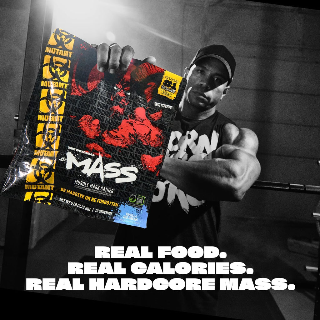 Mutant Mass | Weight Mass Gainer Protein Powder - high Calorie Protein Powder for Muscular Mass - Vanilla Ice Cream - 15 Pound