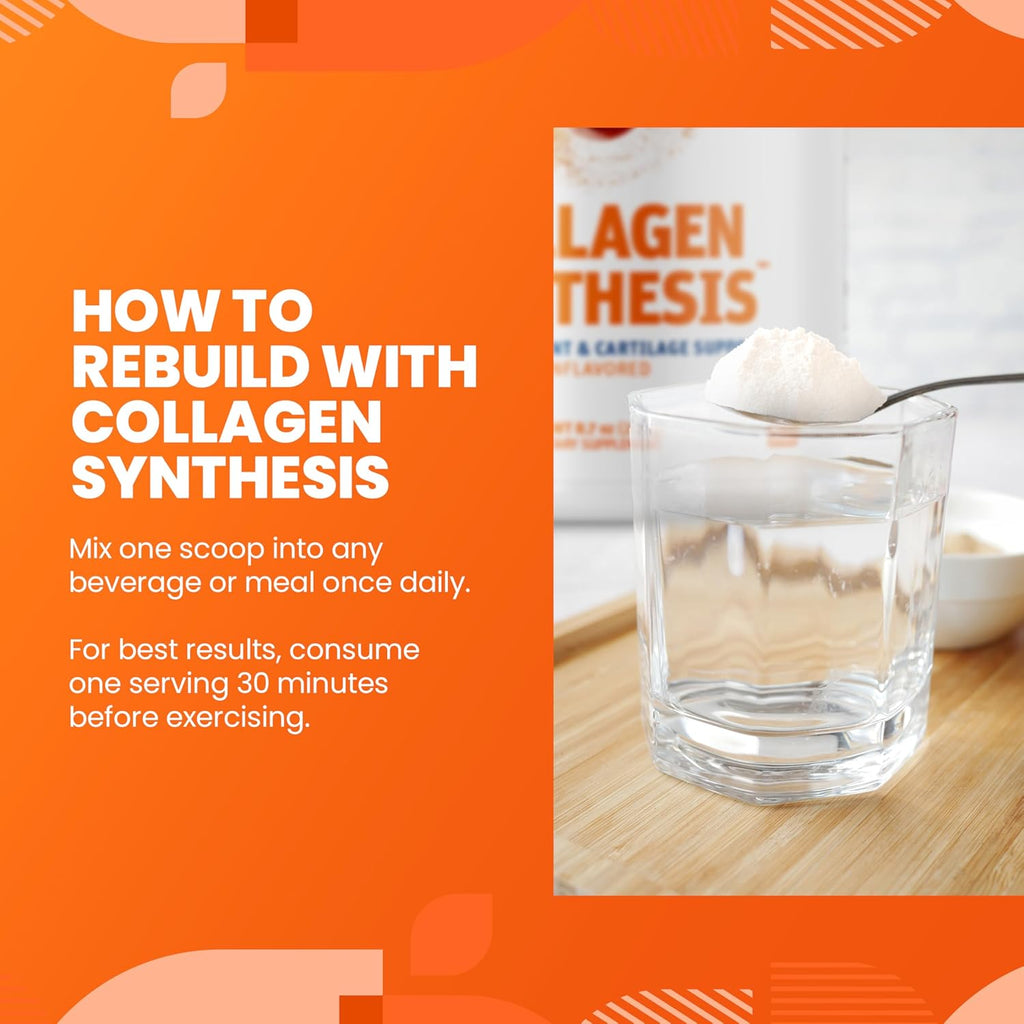 SaltWrap Collagen Synthesis - Collagen Peptides for Joints with Fortigel, Tendoforte, Best Collagen Powder for Tendons, Ligaments, and Cartilage Recovery and Repair, NSF Certified for Sport