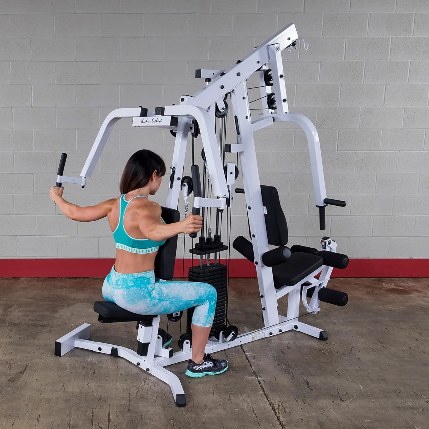 Body-Solid Multi-Station, Single Weight Stack Home Gym Machine, Arm & Leg Strength Training Functional Exercise Workout Station for Weight Lifting and Bodybuilding 310lbs. Black Weight Stack